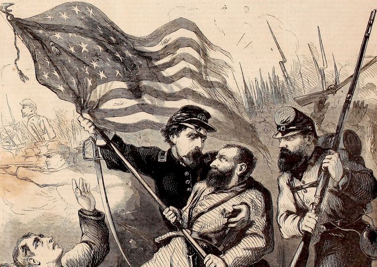 Flag Bearer Harper's Weekly Thomas Nast